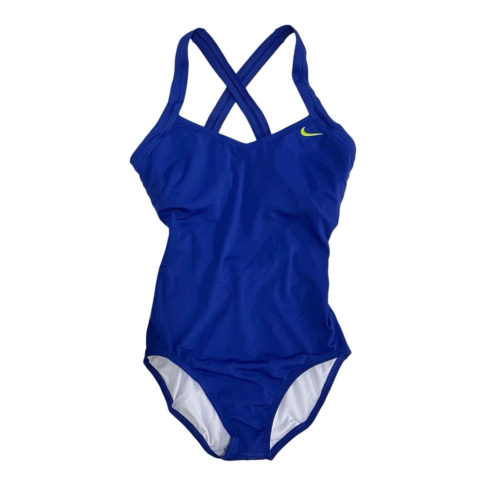 NIKE Blue Cross Back Swimsuit One-piece Womens‎ 6